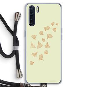 CaseCompany Falling Leaves: Oppo A91 Transparant Hoesje met koord