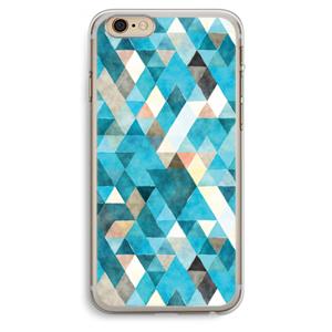 CaseCompany Gekleurde driehoekjes blauw: iPhone 6 Plus / 6S Plus Transparant Hoesje