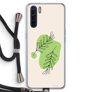 CaseCompany Beleaf in you: Oppo A91 Transparant Hoesje met koord