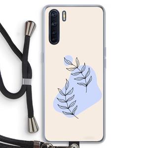 CaseCompany Leaf me if you can: Oppo A91 Transparant Hoesje met koord