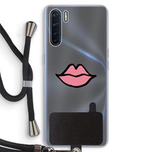 CaseCompany Kusje: Oppo A91 Transparant Hoesje met koord