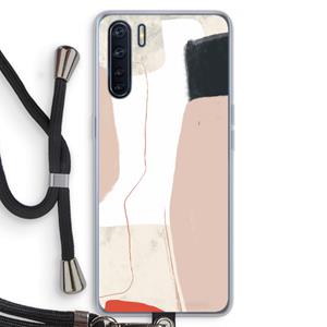 CaseCompany Lava: Oppo A91 Transparant Hoesje met koord