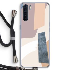 CaseCompany Luca: Oppo A91 Transparant Hoesje met koord