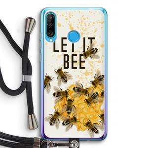 CaseCompany Let it bee: Huawei P30 Lite Transparant Hoesje met koord