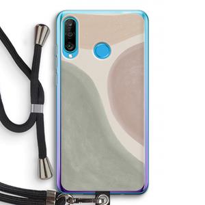 CaseCompany Geo #6: Huawei P30 Lite Transparant Hoesje met koord
