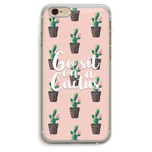 CaseCompany Cactus quote: iPhone 6 Plus / 6S Plus Transparant Hoesje