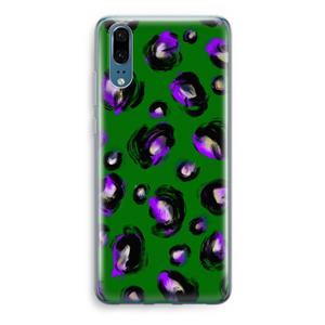 CaseCompany Green Cheetah: Huawei P20 Transparant Hoesje