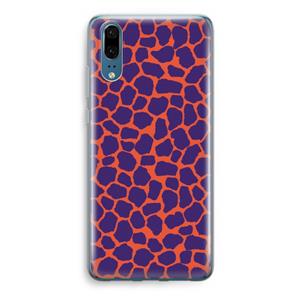 CaseCompany Purple Giraffe: Huawei P20 Transparant Hoesje
