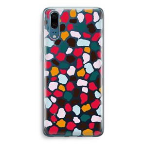 CaseCompany Colored Giraffe: Huawei P20 Transparant Hoesje