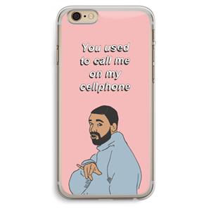 CaseCompany Hotline bling: iPhone 6 Plus / 6S Plus Transparant Hoesje