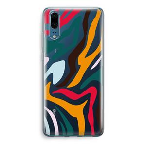 CaseCompany Colored Zebra: Huawei P20 Transparant Hoesje