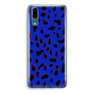 CaseCompany Blue Leopard: Huawei P20 Transparant Hoesje