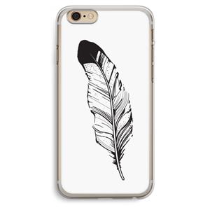 CaseCompany Pluim: iPhone 6 Plus / 6S Plus Transparant Hoesje