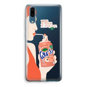 CaseCompany Peach please!: Huawei P20 Transparant Hoesje