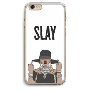 CaseCompany Slay All Day: iPhone 6 Plus / 6S Plus Transparant Hoesje