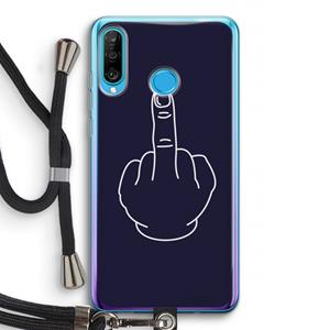 CaseCompany F**k U: Huawei P30 Lite Transparant Hoesje met koord