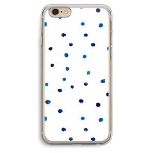 CaseCompany Blauwe stippen: iPhone 6 Plus / 6S Plus Transparant Hoesje