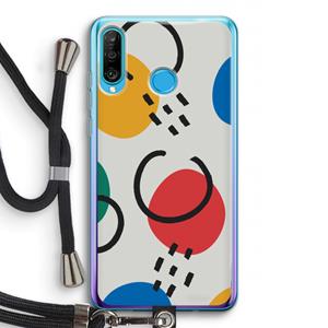 CaseCompany Illustratieve pop 3: Huawei P30 Lite Transparant Hoesje met koord