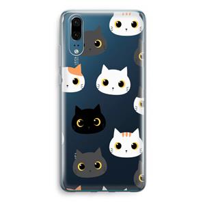 CaseCompany Katten: Huawei P20 Transparant Hoesje