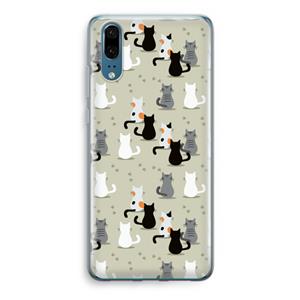 CaseCompany Katten: Huawei P20 Transparant Hoesje