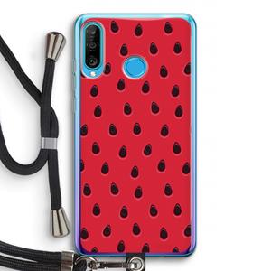CaseCompany Watermelon: Huawei P30 Lite Transparant Hoesje met koord