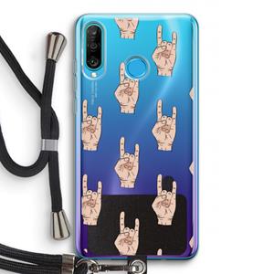 CaseCompany Rock: Huawei P30 Lite Transparant Hoesje met koord