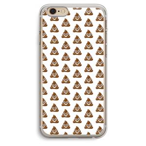 CaseCompany Poop emoji: iPhone 6 Plus / 6S Plus Transparant Hoesje