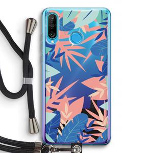 CaseCompany Tropisch: Huawei P30 Lite Transparant Hoesje met koord