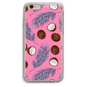 CaseCompany Kokosnoot roze: iPhone 6 Plus / 6S Plus Transparant Hoesje