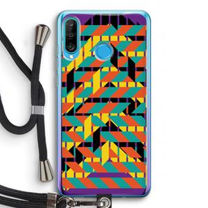 CaseCompany Skew Bee 2: Huawei P30 Lite Transparant Hoesje met koord