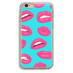 CaseCompany Bite my lip: iPhone 6 Plus / 6S Plus Transparant Hoesje