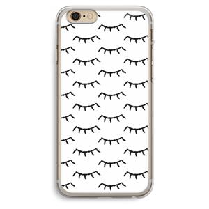 CaseCompany Wimpers: iPhone 6 Plus / 6S Plus Transparant Hoesje