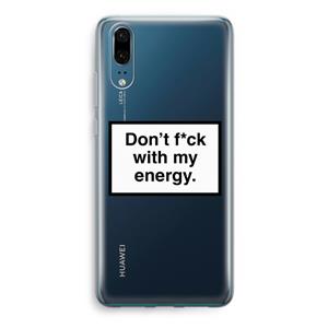 CaseCompany My energy: Huawei P20 Transparant Hoesje