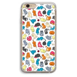 CaseCompany Kleurrijke katten: iPhone 6 Plus / 6S Plus Transparant Hoesje