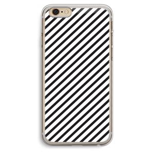 CaseCompany Strepen zwart-wit: iPhone 6 Plus / 6S Plus Transparant Hoesje