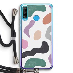 CaseCompany Memphis Shapes: Huawei P30 Lite Transparant Hoesje met koord