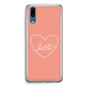 CaseCompany Best heart: Huawei P20 Transparant Hoesje