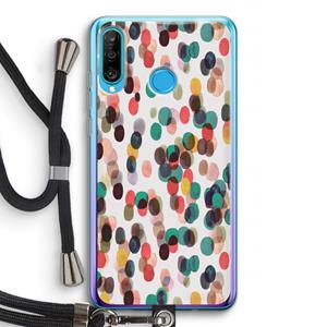 CaseCompany Tropical Dots: Huawei P30 Lite Transparant Hoesje met koord