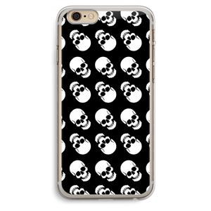 CaseCompany Musketon Skulls: iPhone 6 Plus / 6S Plus Transparant Hoesje