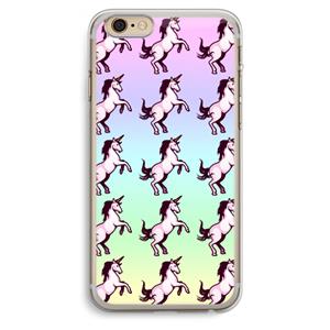 CaseCompany Musketon Unicorn: iPhone 6 Plus / 6S Plus Transparant Hoesje