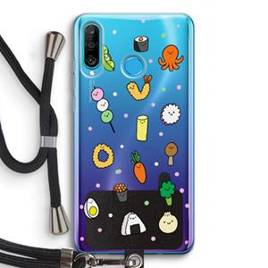 CaseCompany Happy bento friends: Huawei P30 Lite Transparant Hoesje met koord