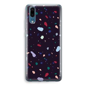 CaseCompany Dark Rounded Terrazzo: Huawei P20 Transparant Hoesje