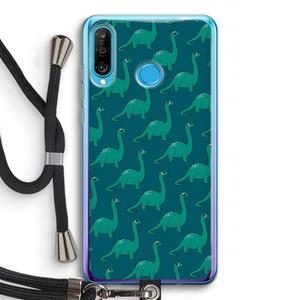 CaseCompany Diplodocus: Huawei P30 Lite Transparant Hoesje met koord