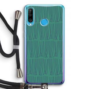 CaseCompany Swirls: Huawei P30 Lite Transparant Hoesje met koord