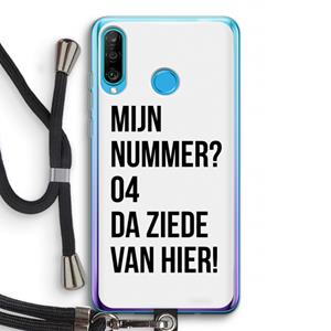 CaseCompany Da ziede van hier: Huawei P30 Lite Transparant Hoesje met koord