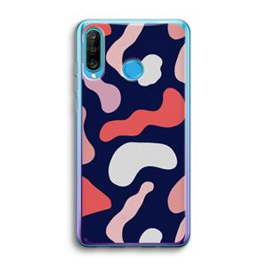 CaseCompany Memphis Shapes Pink: Huawei P30 Lite Transparant Hoesje