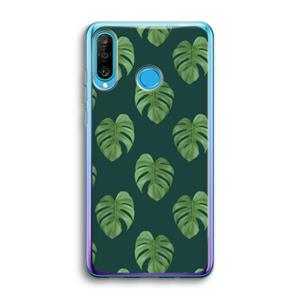 CaseCompany Monstera leaves: Huawei P30 Lite Transparant Hoesje