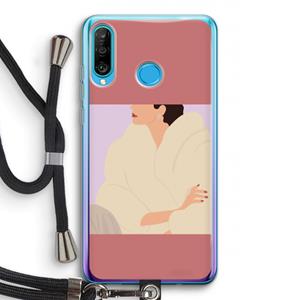 CaseCompany Cosy: Huawei P30 Lite Transparant Hoesje met koord