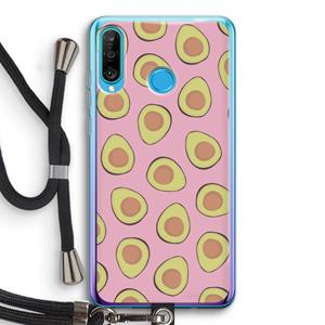 CaseCompany Dancing avocados: Huawei P30 Lite Transparant Hoesje met koord