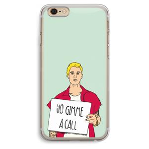 CaseCompany Gimme a call: iPhone 6 Plus / 6S Plus Transparant Hoesje